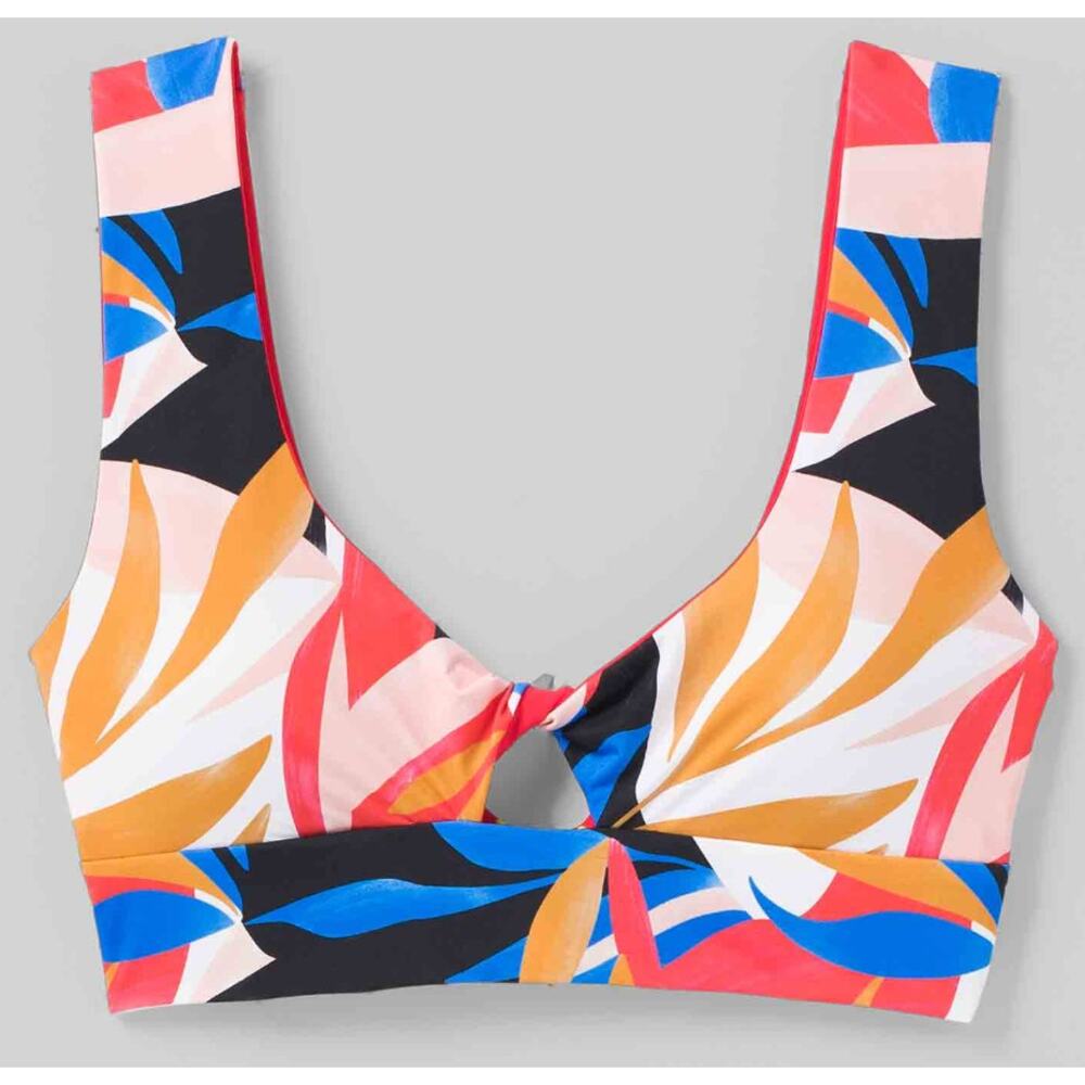 NWT prAna Under the Palms Top Tropics XL Tank Bikini Top White Black